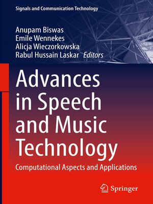 cover image of Advances in Speech and Music Technology